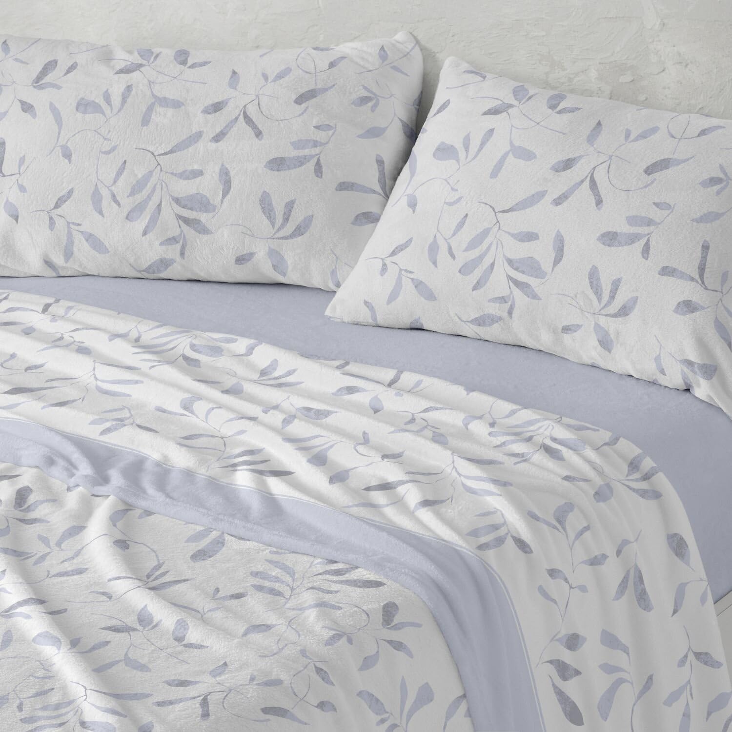 Burrito Blanco | Sábanas de Coralina | Cama de 90cm. (+Medidas Disponibles) | Diseño 987 | Color Azul (90x190/200cm.)