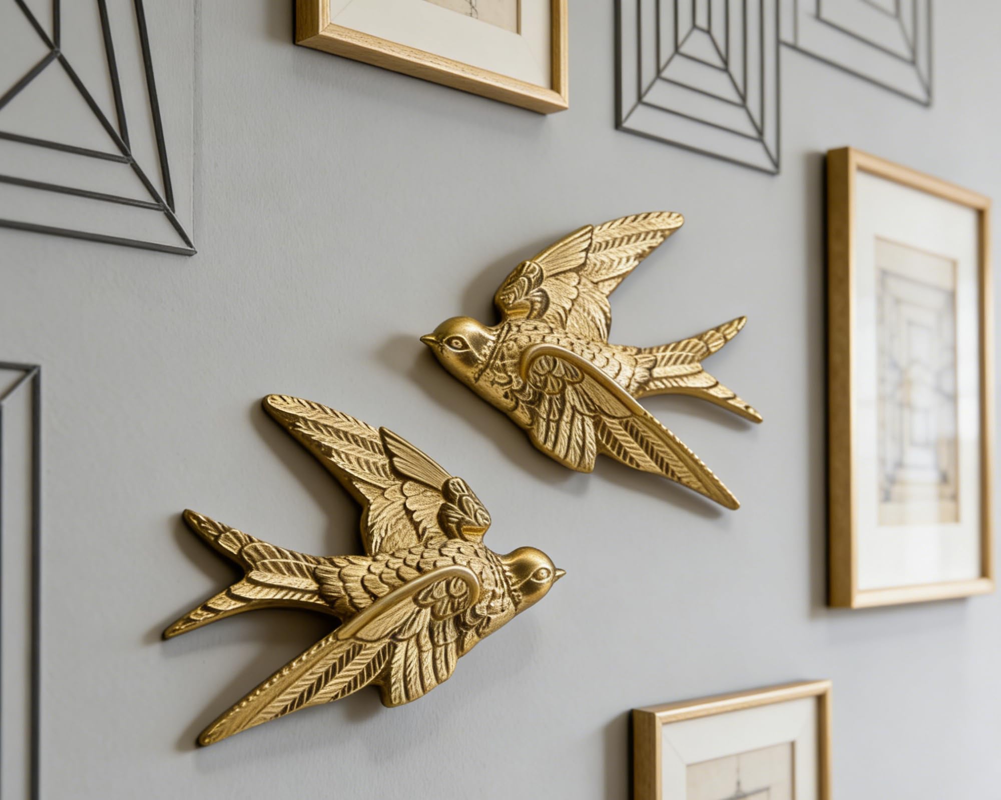 Amazon.com: AMOIENSIS Bird Wall Sculpture Art, (Set of 2) 4¾ inch