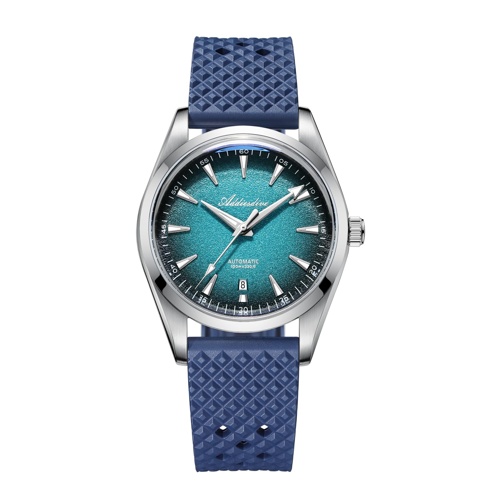 ADDIESDIVE Mens Watch Automatic NH35/8215 200M Luminous Easy to Read Dial Wrist Watch Minimalist Fashion Simple Watch Analog Date with Leather Strap and Bracelet