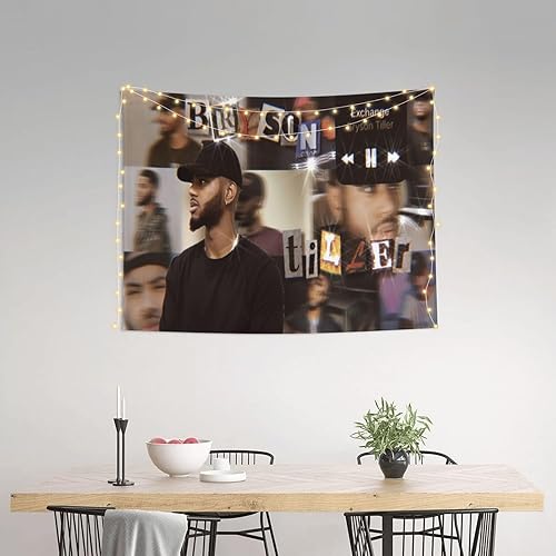 Miniatura 2 de NEWCREATEES Tapices Bryson Rapper Tiller de 29 x 37 pulgadas para colgar en la pared, tapiz artístico para dormitorio, dormitorio, sala de estar,