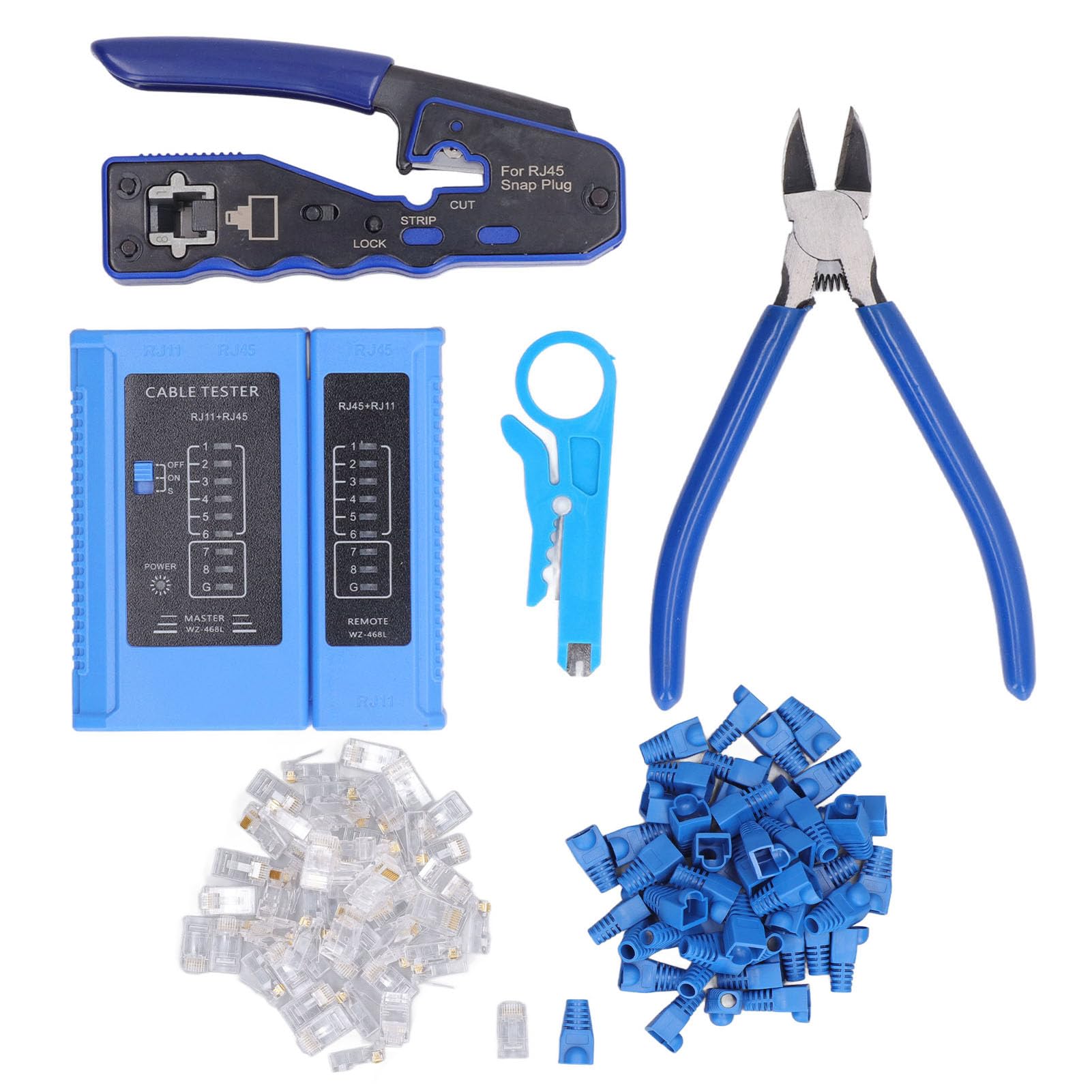 Kit D'outils de Sertissage RJ45, Pince à Dénuder Efficace pour Installation Réseau Cat5e Cat6 Cat6a