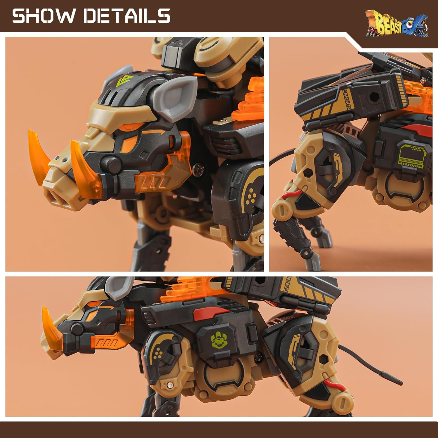 52TOYS BEASTBOX BB-57 Shovelhead Deformation Toys Action Figure, Converting Toys in Mecha and Cube, Perfect Birthday Party Gift for Teens and Adults