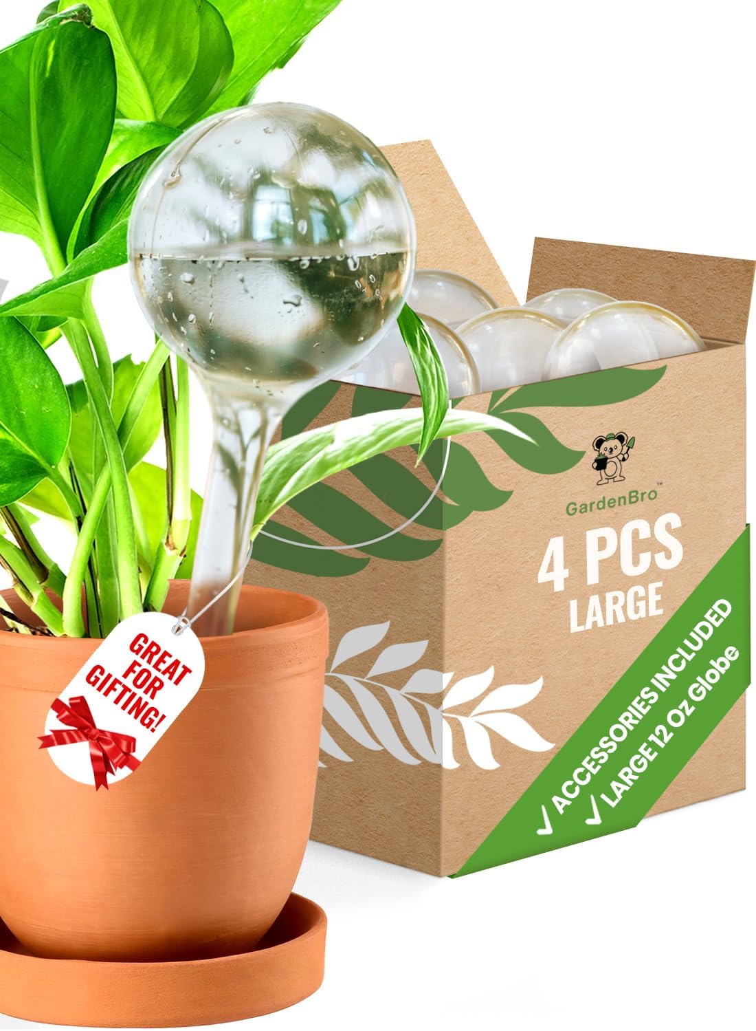 2 Pack Large SelfWatering Bulbs Plant Watering Globes