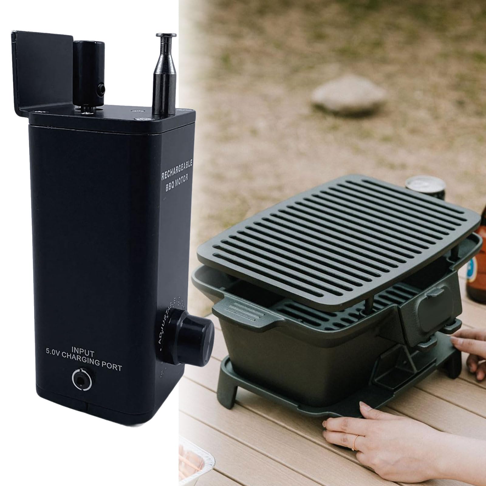 Velocità regolabile Barbecue Griglie Forno Motore Ricaricabile Elettrico Griglie Motore di Ricambio Barbecue Motore Barbecue Facile Da Usare Rotisserie Grill Motor