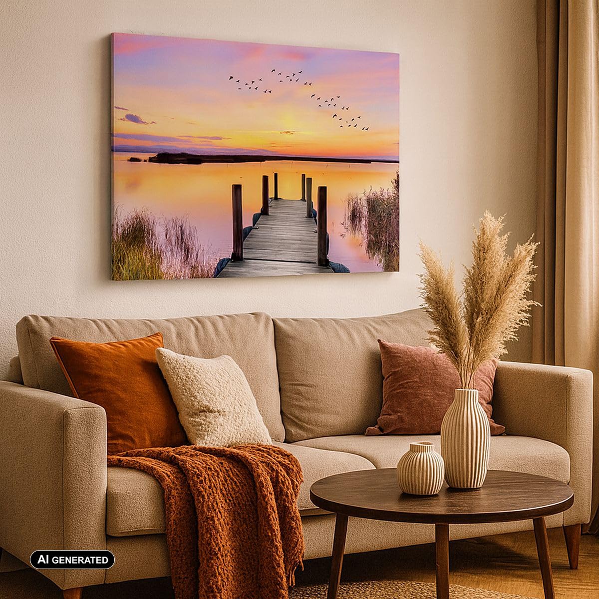 Moderno Quadro su Tela 70x50 cm Stampe da Parete Paesaggi Marino - 3056