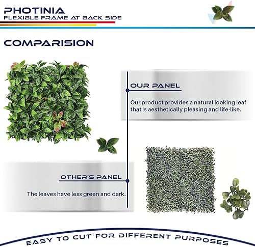 Miniatura 81 de Windscreen4less 6 paneles artificiales de boj de 20 x 20 pulgadas, seto topiario, plantas, hierba, pantalla de privacidad para exteriores, Boj