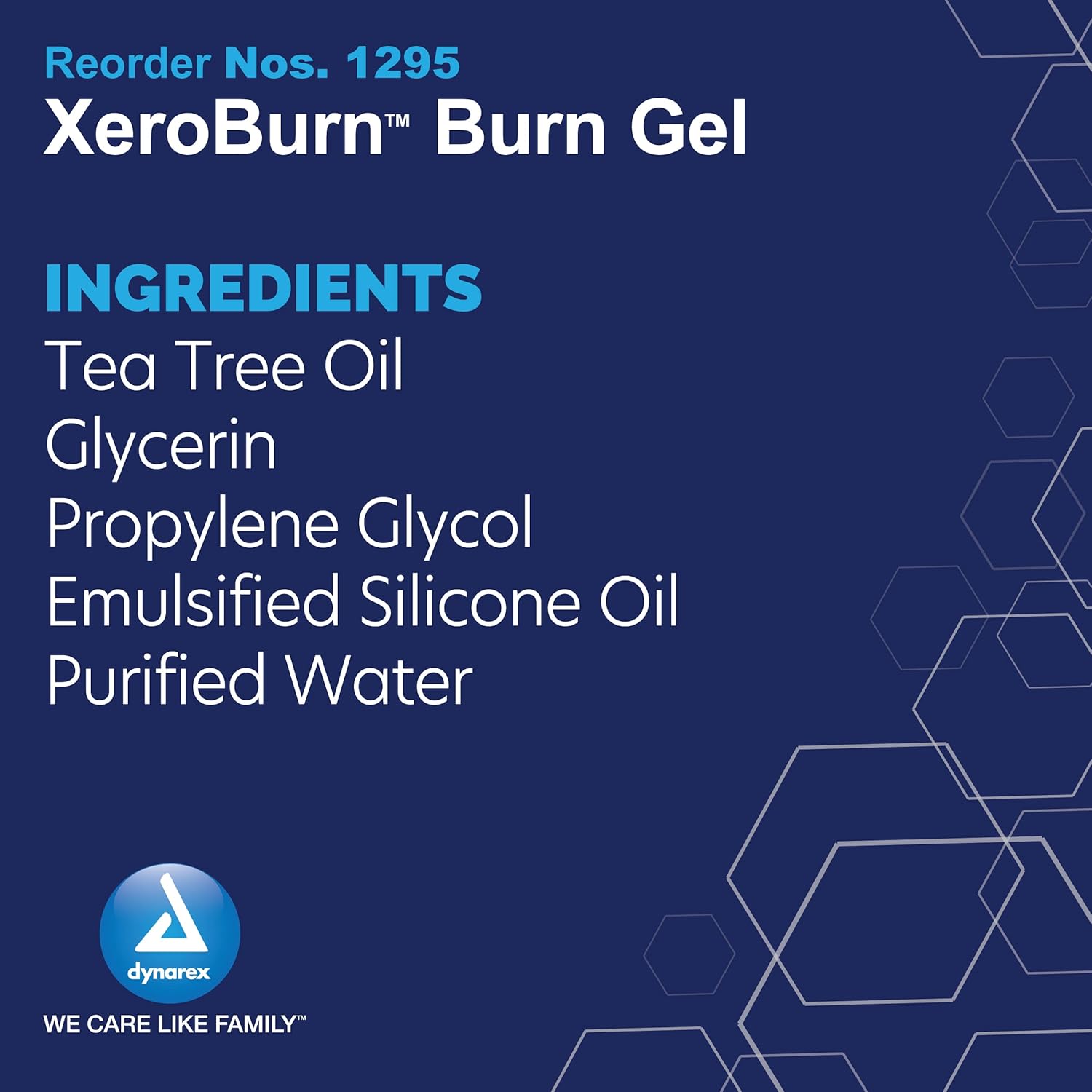 Dynarex XeroBurn Sterile Burn Dressing - Moist Burn Bandages with Cooling Gel for Temporary Relief - Infused with Soothing Tea Tree Oil, Glycerin - 60 Individually Wrapped Travel Patches, 4 Boxes