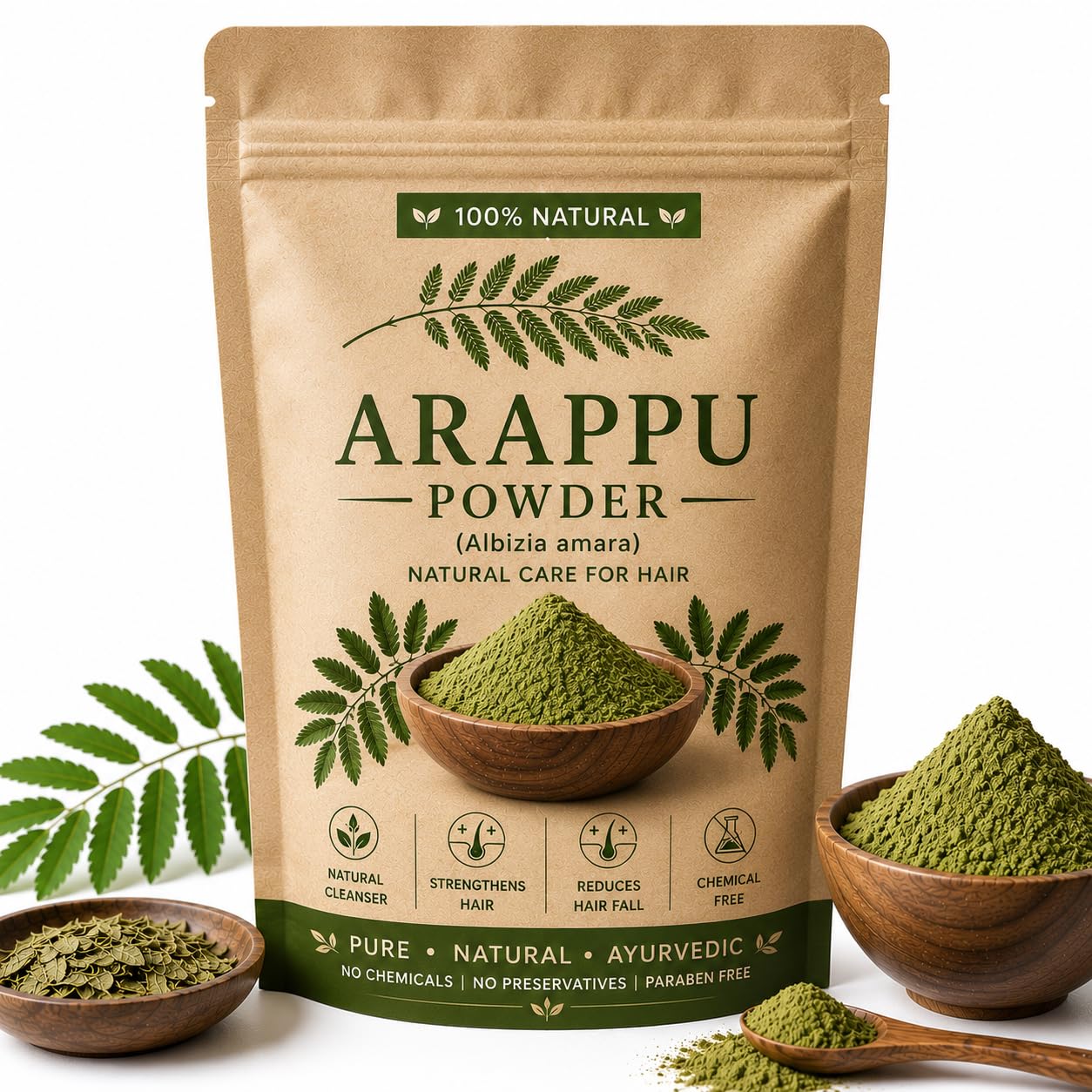 Natural Arappu Powder for Hair Wash 250g | Hair Cleanser, Herbal Formula, Natural Ingredients-picture-49