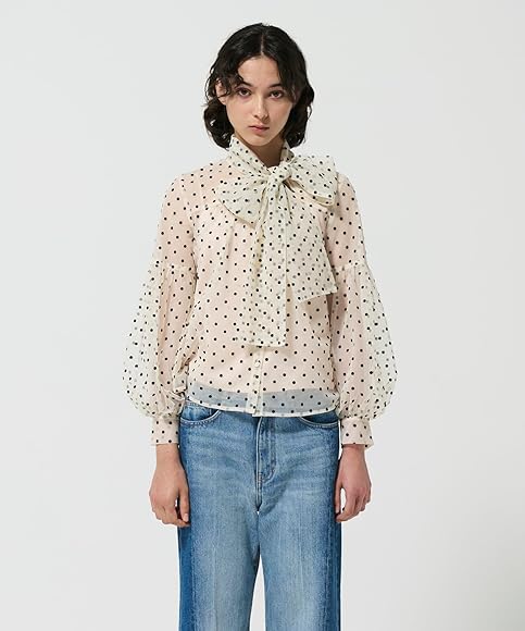 GRACE CONTINENTAL - 極美品★グレースコンチネンタル★サラサミックスボウタイブラウス 極美品✨グレースコンチネンタル定価3.5万サラサミックス