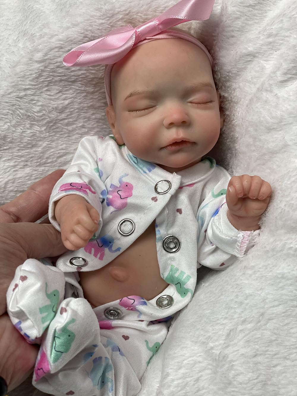 Abenduot 11inch Full Body Silicone Reborn Baby, Real Life Baby Dolls Silicone Full Body Anatomically Correct Silicone Girl Dolls