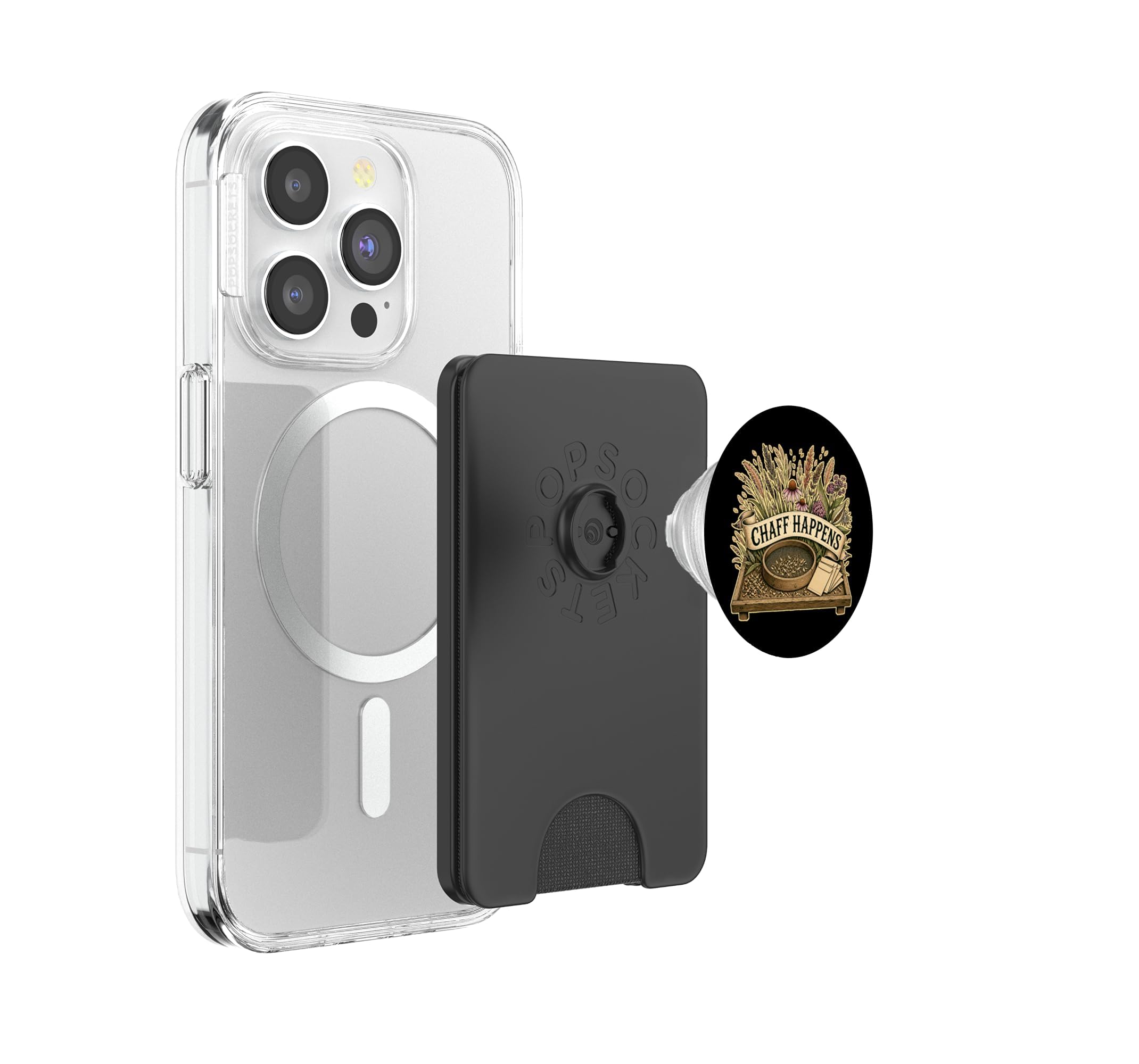 Chaff Happens Tri de graines de Fleurs Sauvages PopSockets PopWallet pour MagSafe