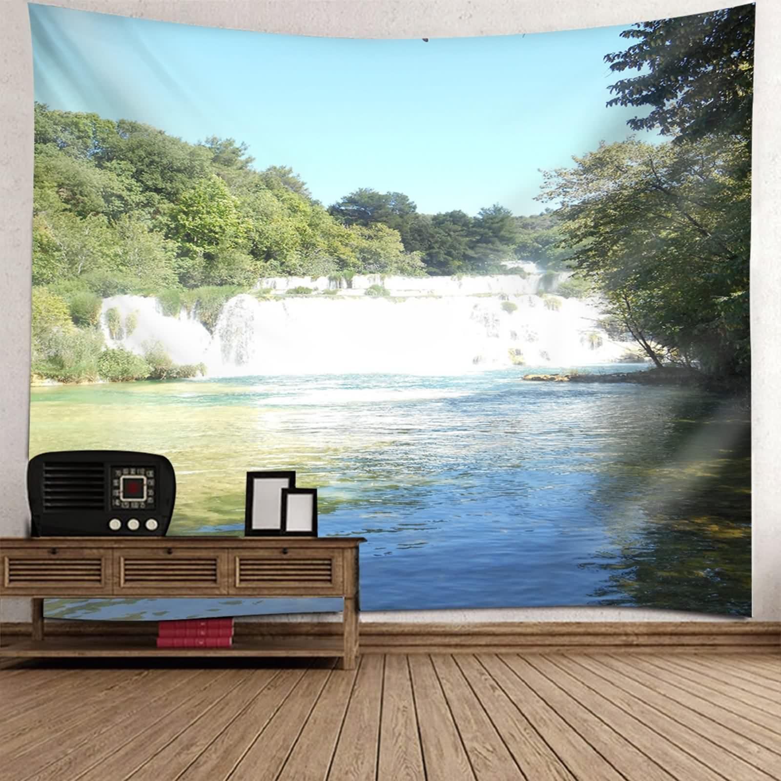 Tapisserie rivière arbre décor panoramique 350x256 pour habiller un dortoir