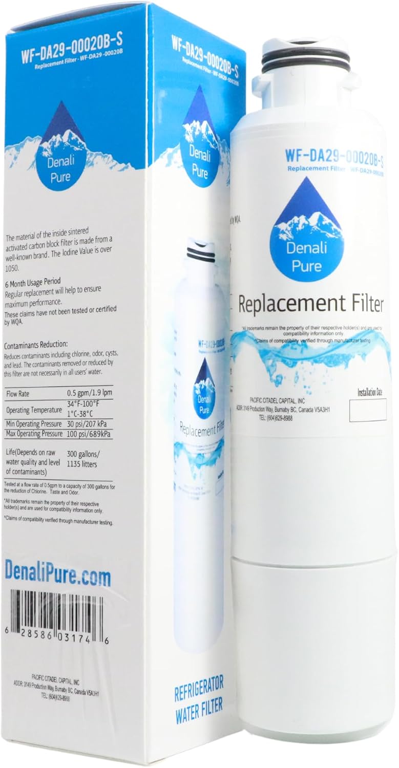 Replacement for Samsung RS261MDWP Refrigerator Water Filter - Compatible with Samsung DA29-00020B, DA29-00020A, HAF-CIN Fridge Water Filter Cartridge