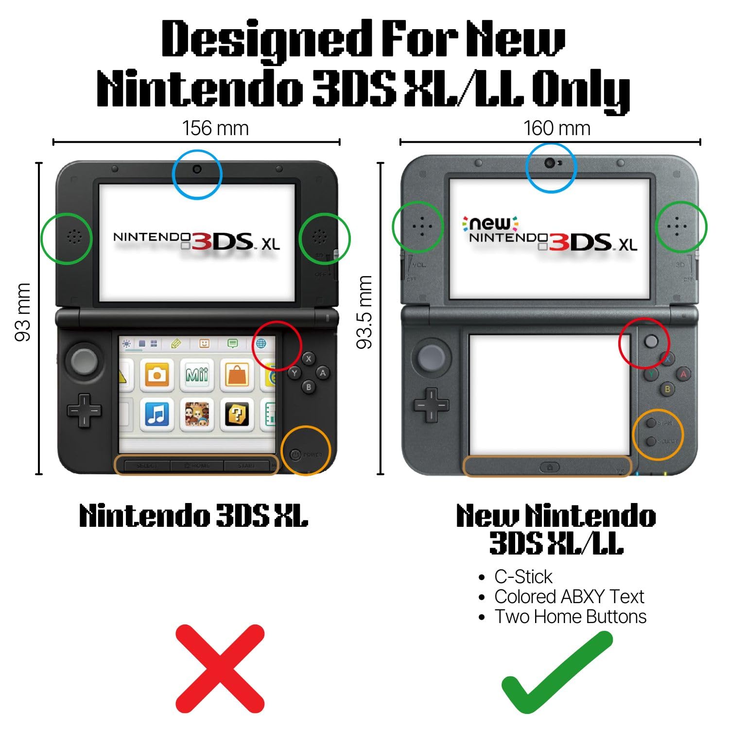 Amazon | TNP ケース【NEW Nintendo 3DS XL LL 2015】対応、ブラック