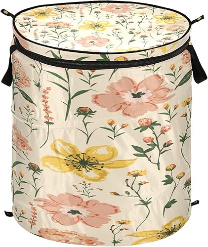 rack totes collapsable baskets for storage containers for pantry Delicate Blooming Flowers,botes para ropa sucia