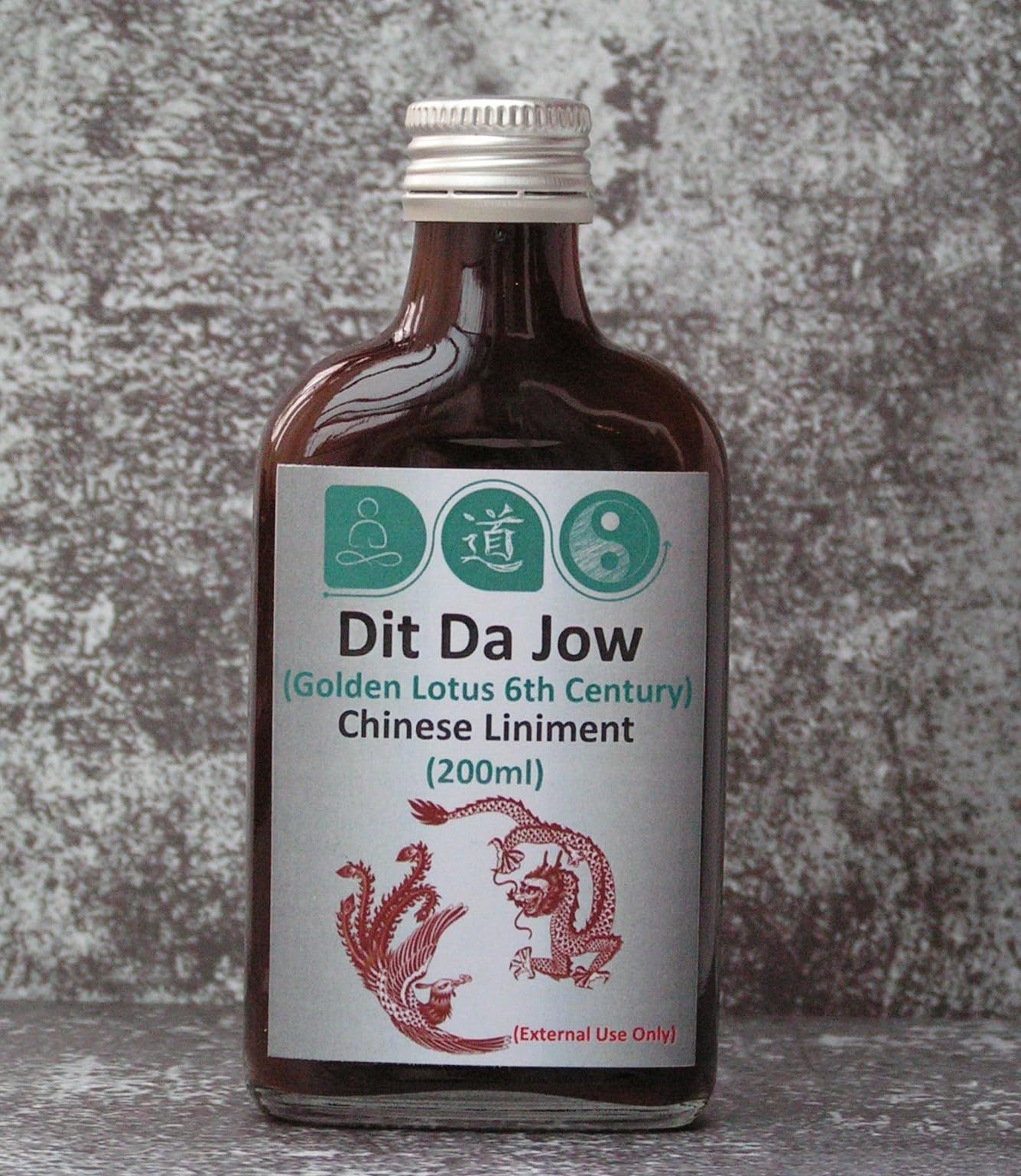 Dit Da Jow Golden Lotus 6th Century 200ml Glass Bottle