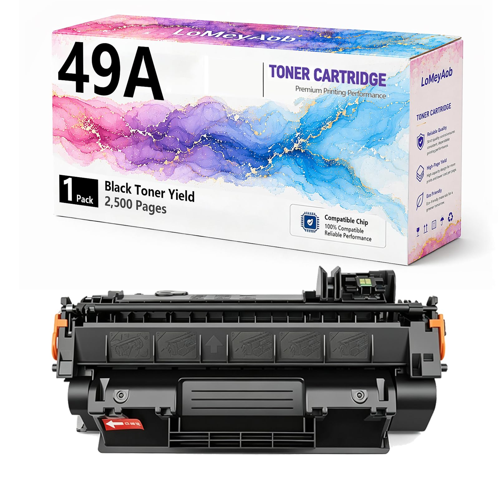 Cartuccia di toner 49A, sostituzione nera ad alta resa per stampante HP LaserJet 1320 1320n 1320nw 1320t 1320tn 1160 1160le 3390 3392, Stampe ad alta velocità, 2500Pagine,1Pack