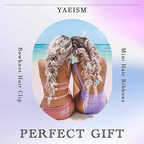 Vista 117 de 30 piezas de pinzas para el cabello con lazo de raso rosa, accesorios para el cabello con lazo de raso mini, lindos lazos para el cabello, barretas