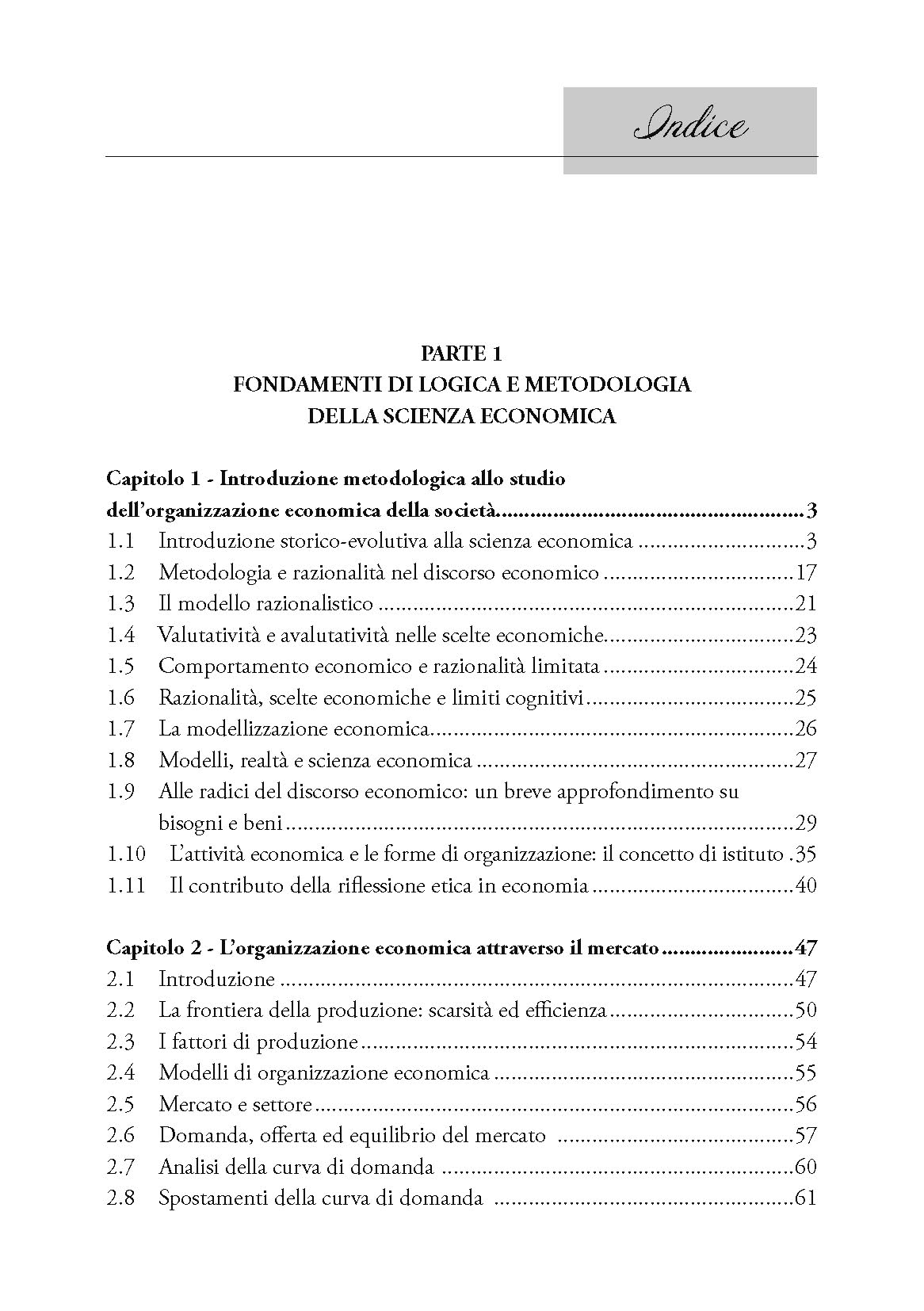 Fondamenti di Logica, Teoria e Politica Economica - Principî, modelli, comportamenti, organizzazione