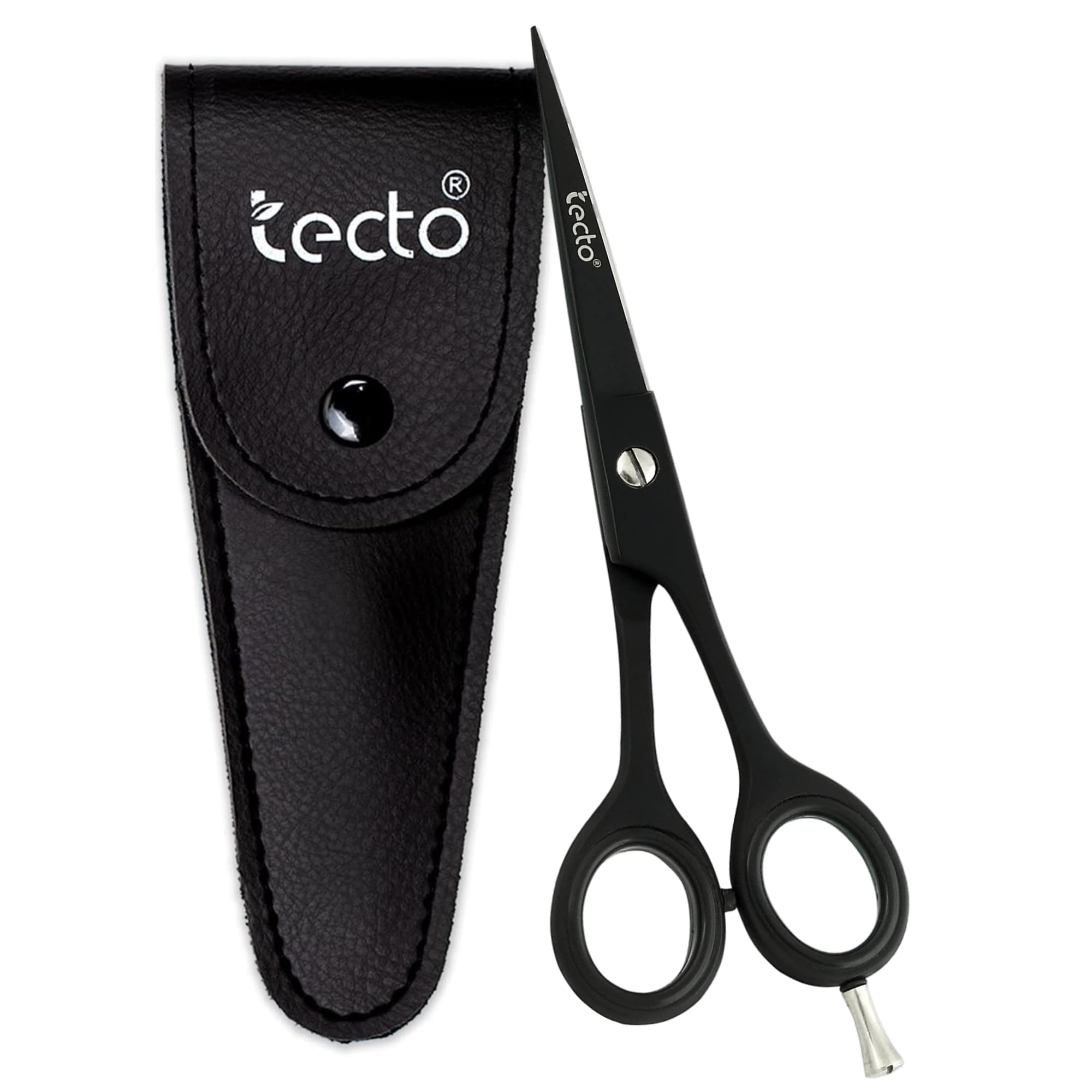 Tecto Barber Scissors, Professional 6.6 inches Stainless Steel Hair Cutting Scissors, Extra Sharp Hair Cutting Scissors For Men/Women with free leather case.