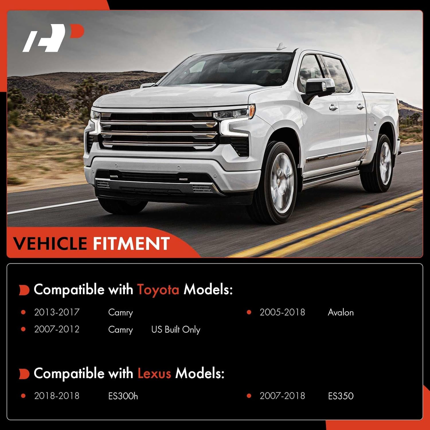 A-Premium 4Pcs Front Suspension Kit, Lower Control Arm, Lower Ball Joint, Compatible with Toyota Camry 2007-2017, Avalon 2005-2018, Lexus ES300h 2018, ES350 2007-2018