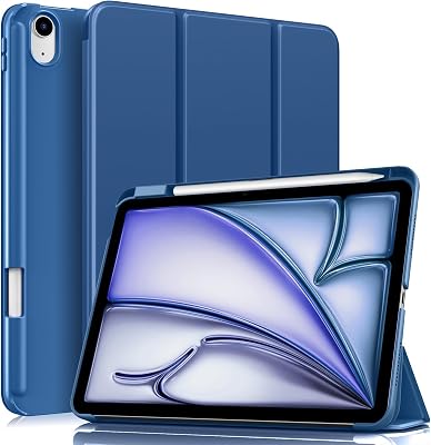 MoKo Custodia Sottile per iPad Air da 11", iPad Air 5a/4a Gen, Blu Marino