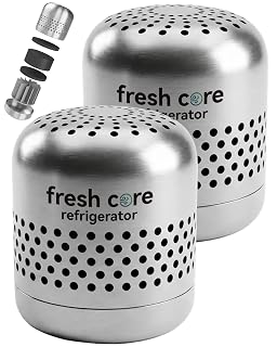 Refrigerator Deodorizer, Nano-Catalytic Stainless Steel Odor Eliminator, Compact Storage Design, Extends Grocery Life, 10-Year Odor Eliminator for Fridge Freezer Car Closet,2Pcs - Amazon product rated Grade A