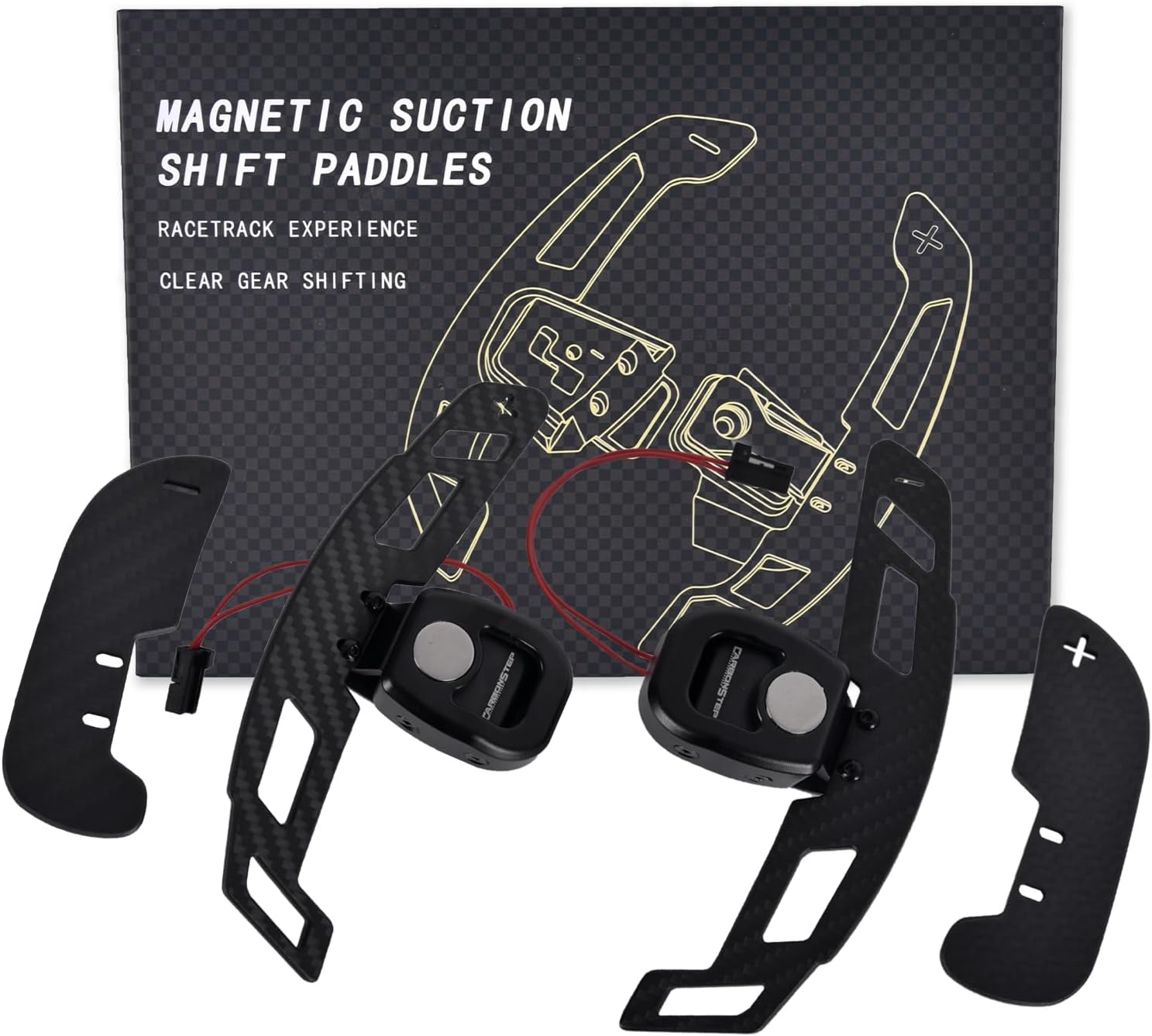 Magnetic Steering Wheel Paddle Shifter for Mercedes-Benz W205 W253 C253 W166 GLE W213 W177 W204 2015-2020, Carbon Fiber Paddle Extension Interior Decoration Accessories