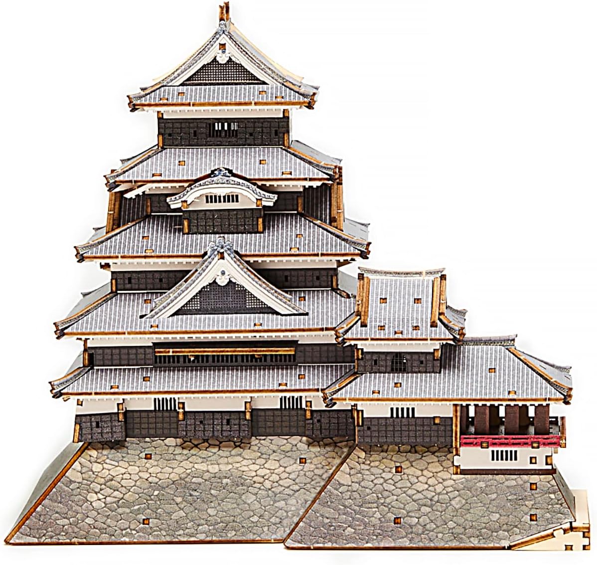 wa-gu-mi Matsumoto Castle Wooden Architecture 3D Puzzle - Fun DIY Wood Craft Kits - Ideal Gift for Birthdays and Party Favors