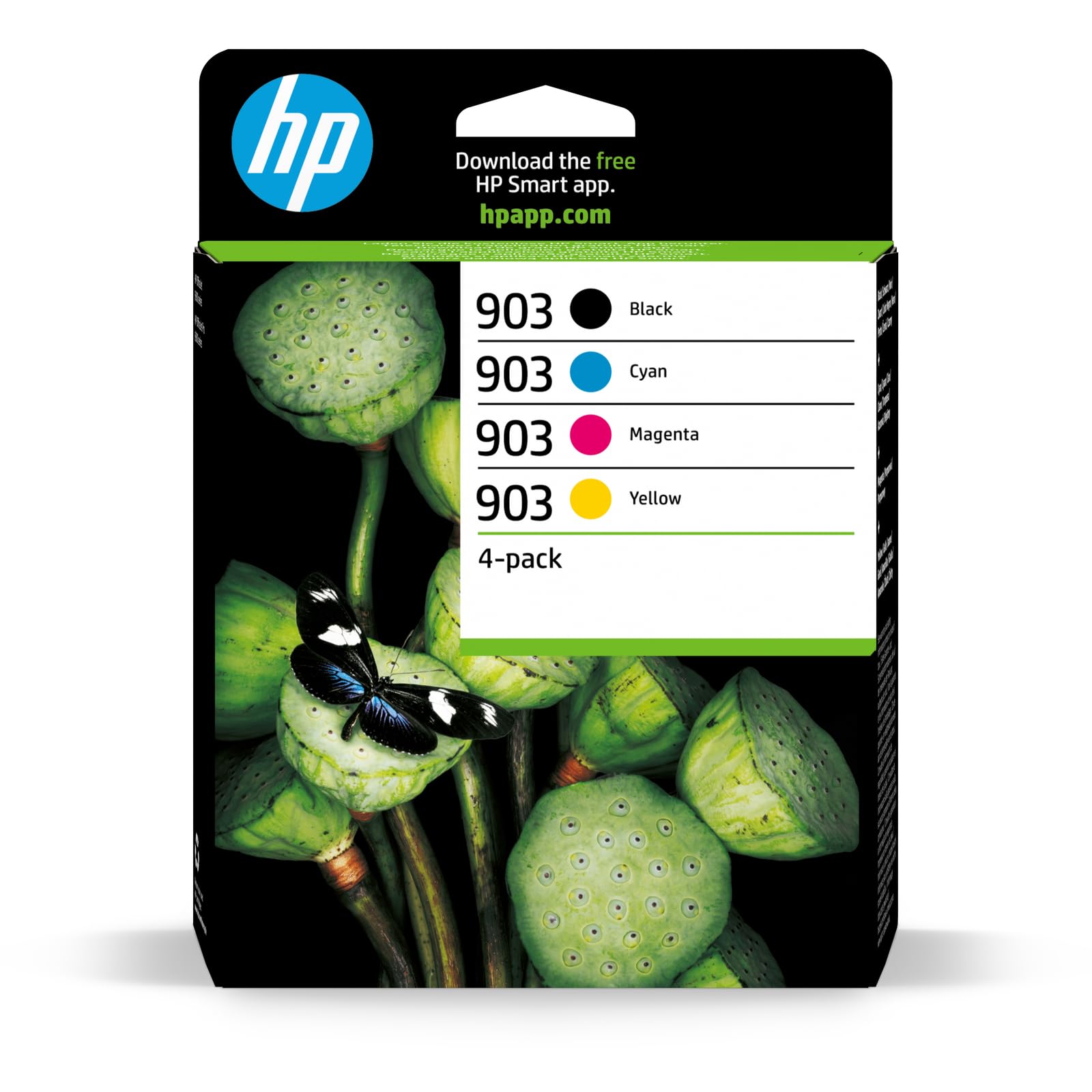 HP 903 4-pack Black/Cyan/Magenta/Yellow Original Ink Cartridges(T6L87AE) OfficeJet 6900 series, OfficeJet Pro 6900 series