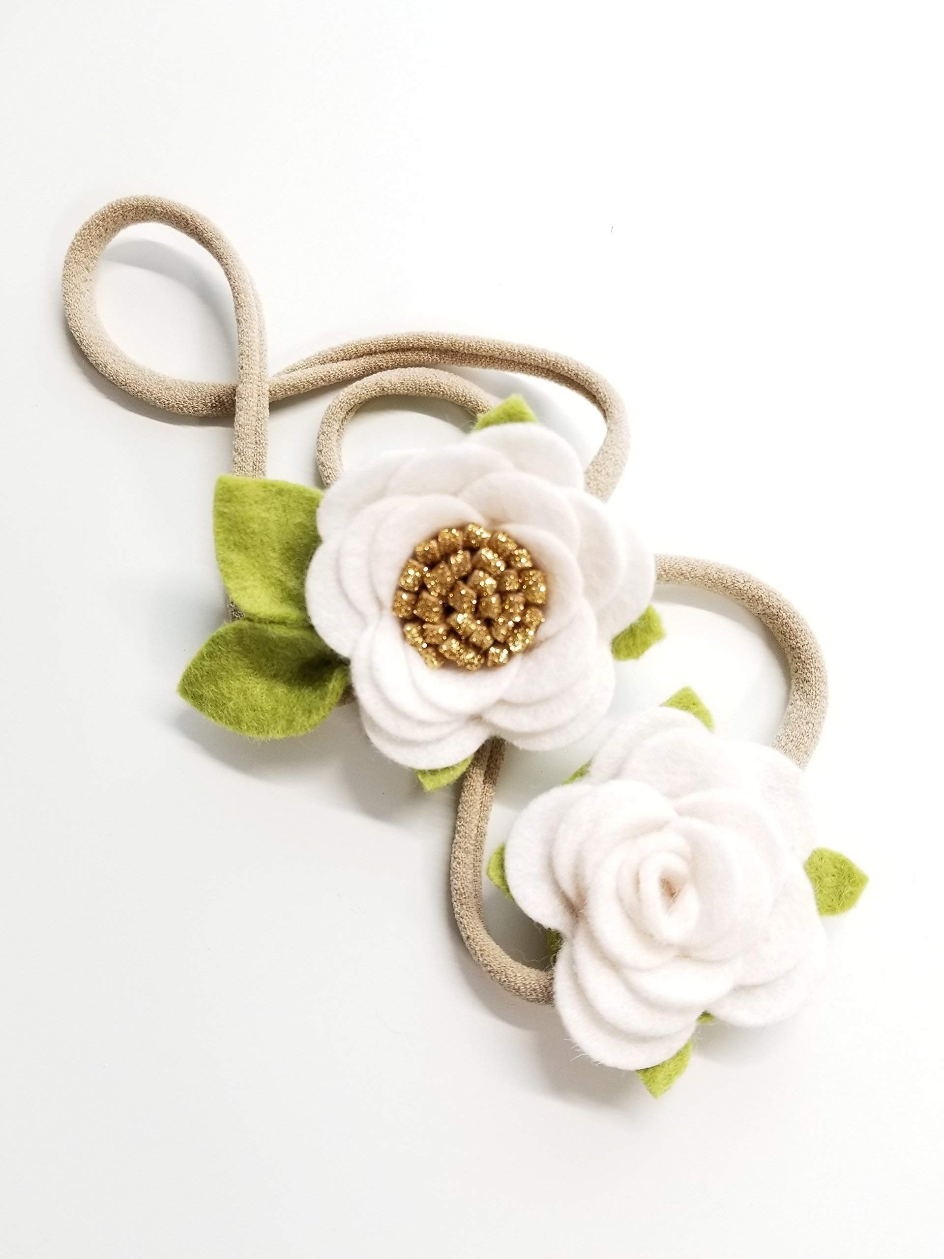 Baby Bows Neutral white Headbands Set hair accessories baby headbands