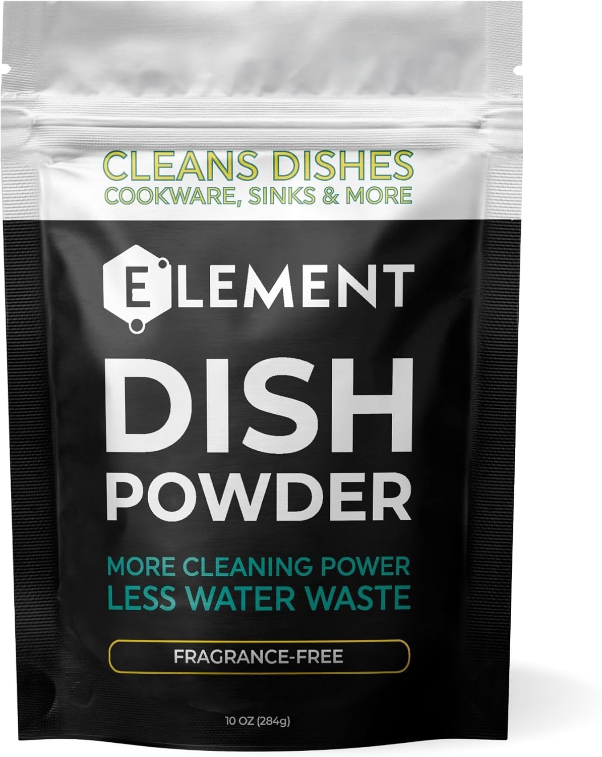 ELEMENT Dish Powder | Grease-Fighting Dish Soap | No Harsh Chemicals, Liquidless, Plastic-Free | Plant-Based Pouch (16 OZ in Refillable Shaker, Island Sangria)