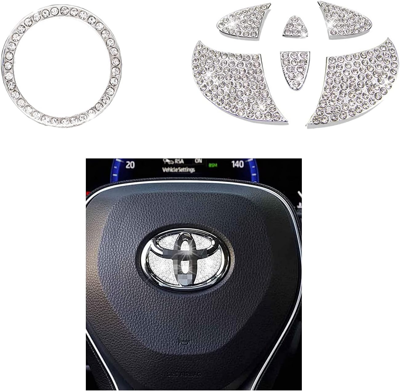 車のステアリングホイールエンブレムステッカー 点火開始 停止ボタンリングシャイニークリスタルカーロゴステッカーバッジデカール室内装飾用 に適合する Toyota 決算特価商品 車のステアリングホイールエンブレムステッカー 点火開始 停止ボタンリングシャイニークリスタルカーロゴステッカーバッジデカール室内装飾用 に適合する Toyota 決算特価商品