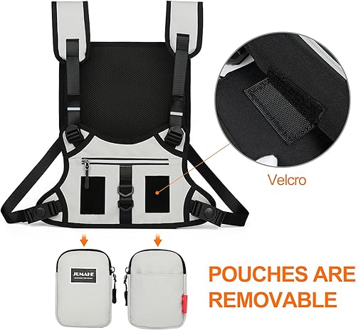 Miniatura 8 de Mochila para correr, chaleco para teléfono celular y accesorios, paquete ligero para caminar en bicicleta, black3, Moderno