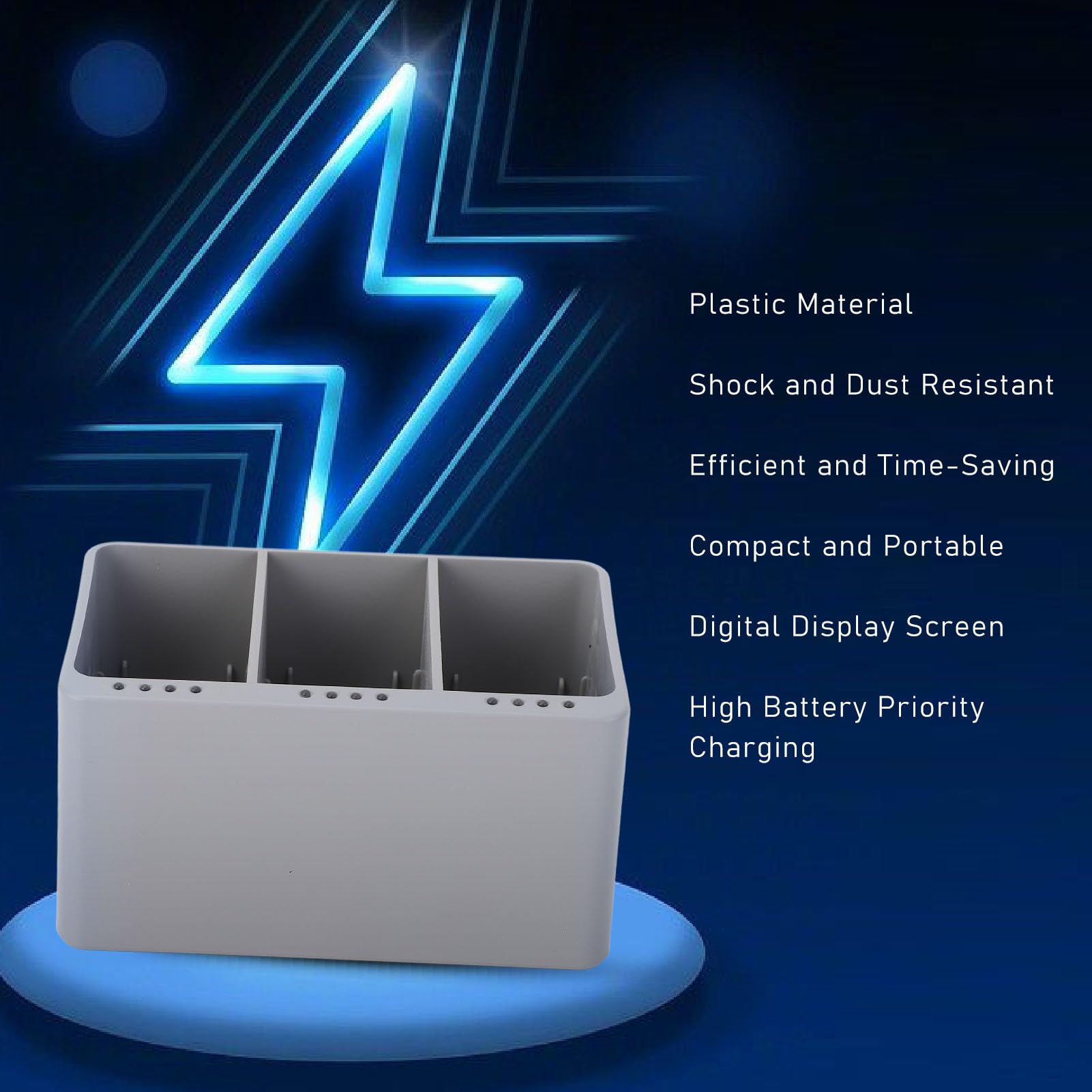 Hub di Ricarica per Batterie per Droni Caricabatterie Efficiente PD a 3 Vie per Mini Droni Materiale ABS Portatile per Utenti