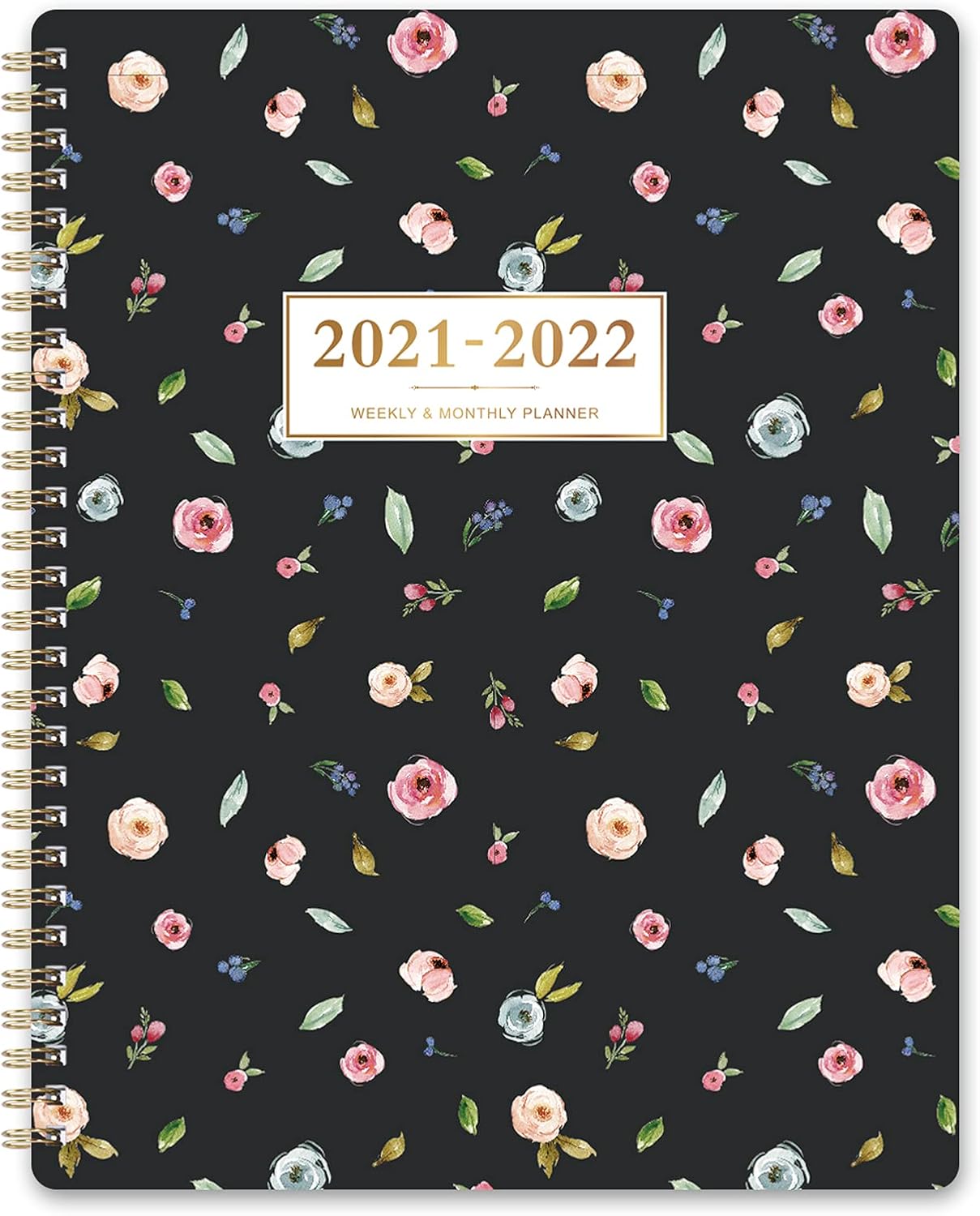 Planner 2021-2022 - Weekly & Monthly Planner 2021-2022 with Monthly Tabs, 8" x 10", July 2021 - June 2022, Flexible Floral Hardcover with Strong Golden Binding & Inner Pocket : Office Products