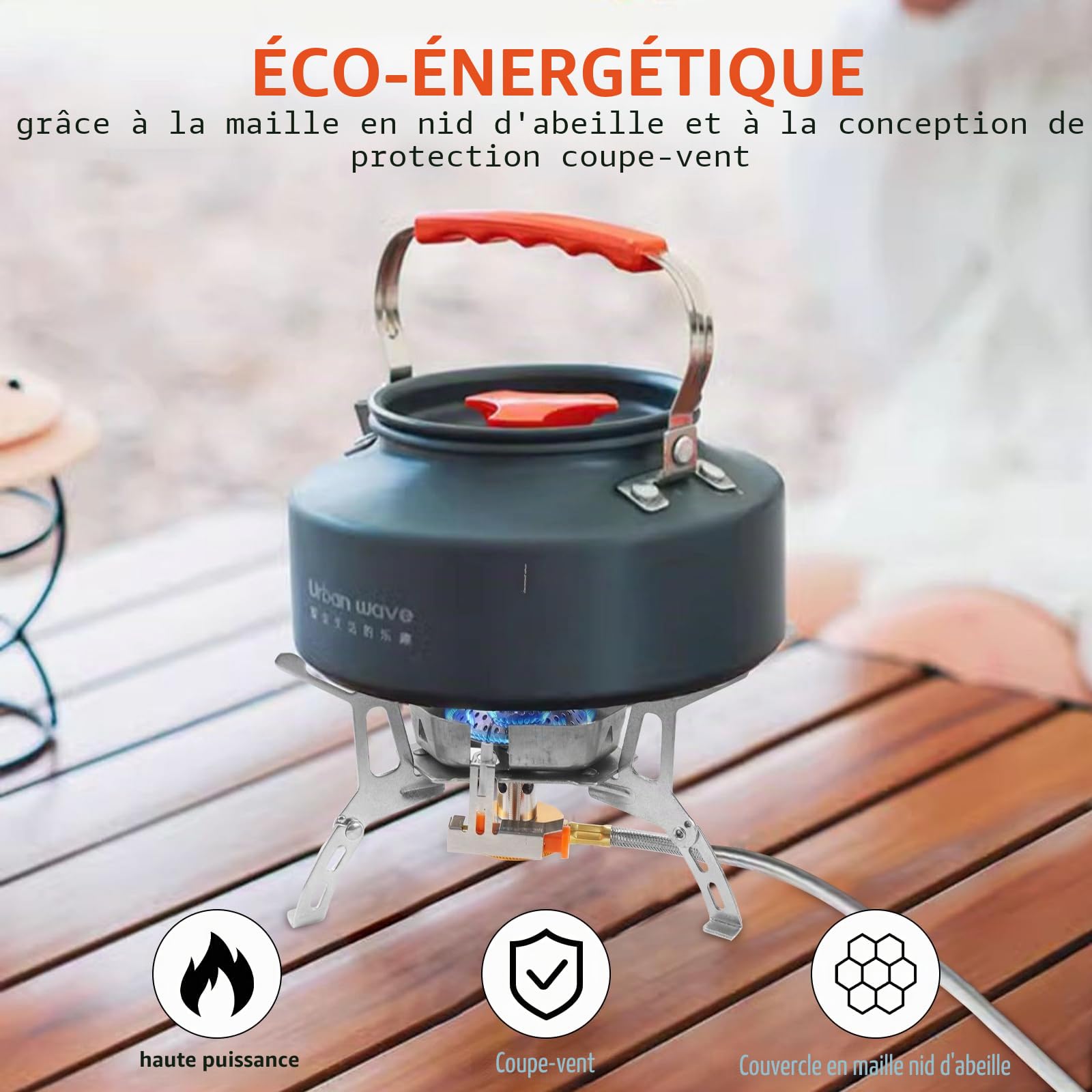 Rechaud Gaz Bivouac Réchaud Camping Réchaud de Camping à Gaz 3500W Gaz Camping Rechaud Camping Accessoires pour Pique-Nique en Plein Air Randonnée