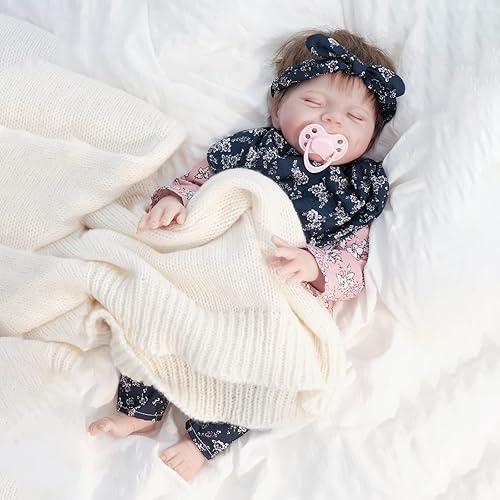 Miniatura 10 de Muñecas bebés Reborn durmiendo bebés niñas recién nacidas realistas silicona de vinilo suave para niñas a partir de 3 años set de regalo de muñeca