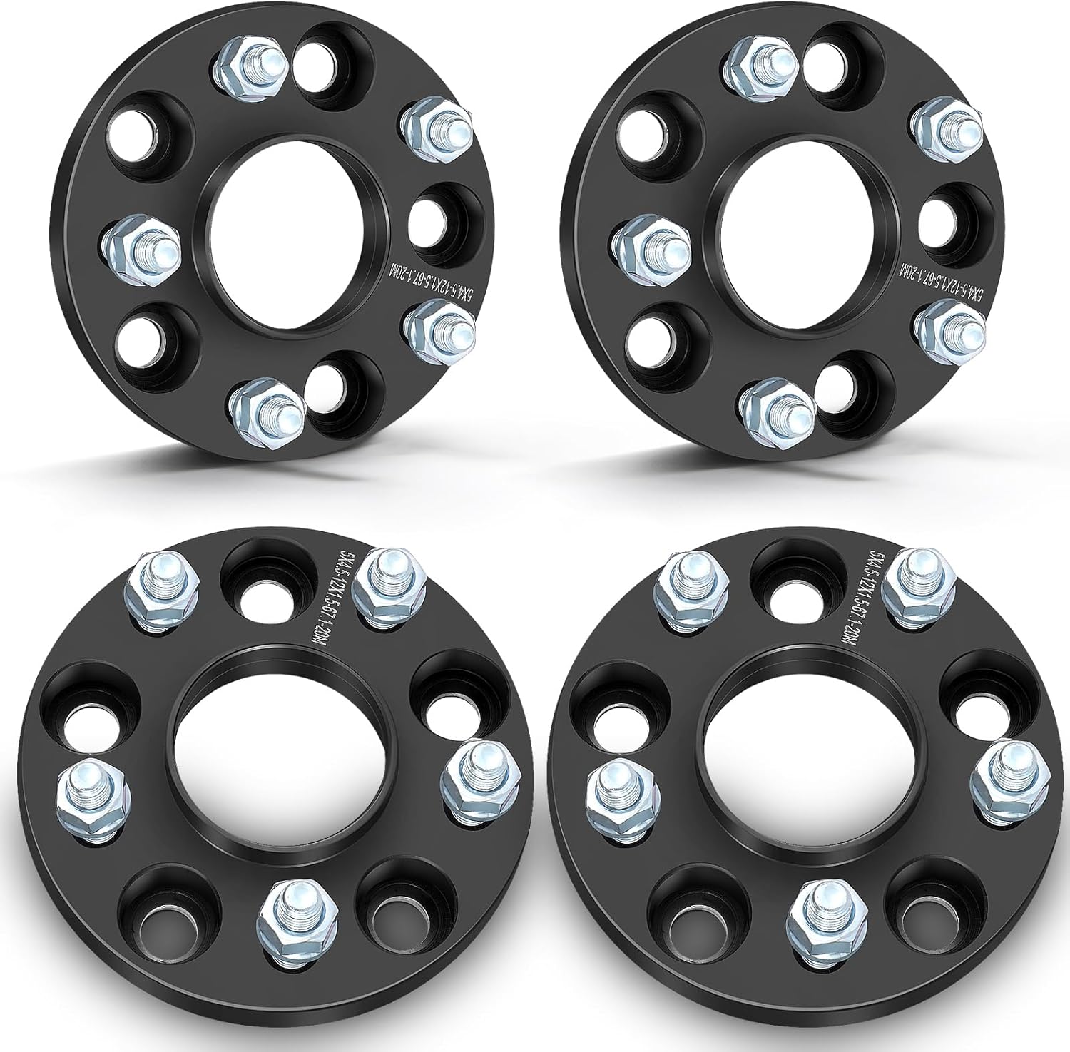 OCPTY 4PCS 5x4.5 to 5x4.5 Wheel Spacers 20mm Wheel Adapters 12x1.5 Studs 67.1mm Center fit for 2007-2013 for Jeep for Compass / 2007-2013 for Jeep for Patriot / 2005-2011 for Mercury for Mariner