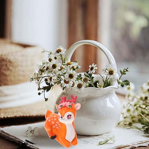 Miniatura 3 de Yardwe 4pcs Micro Paisaje Ornamento Bosque Animales Ciervos Familia Figuras Jardines de Hadas Animales Estatuas de Reno Cumpleaños Decoración Mini