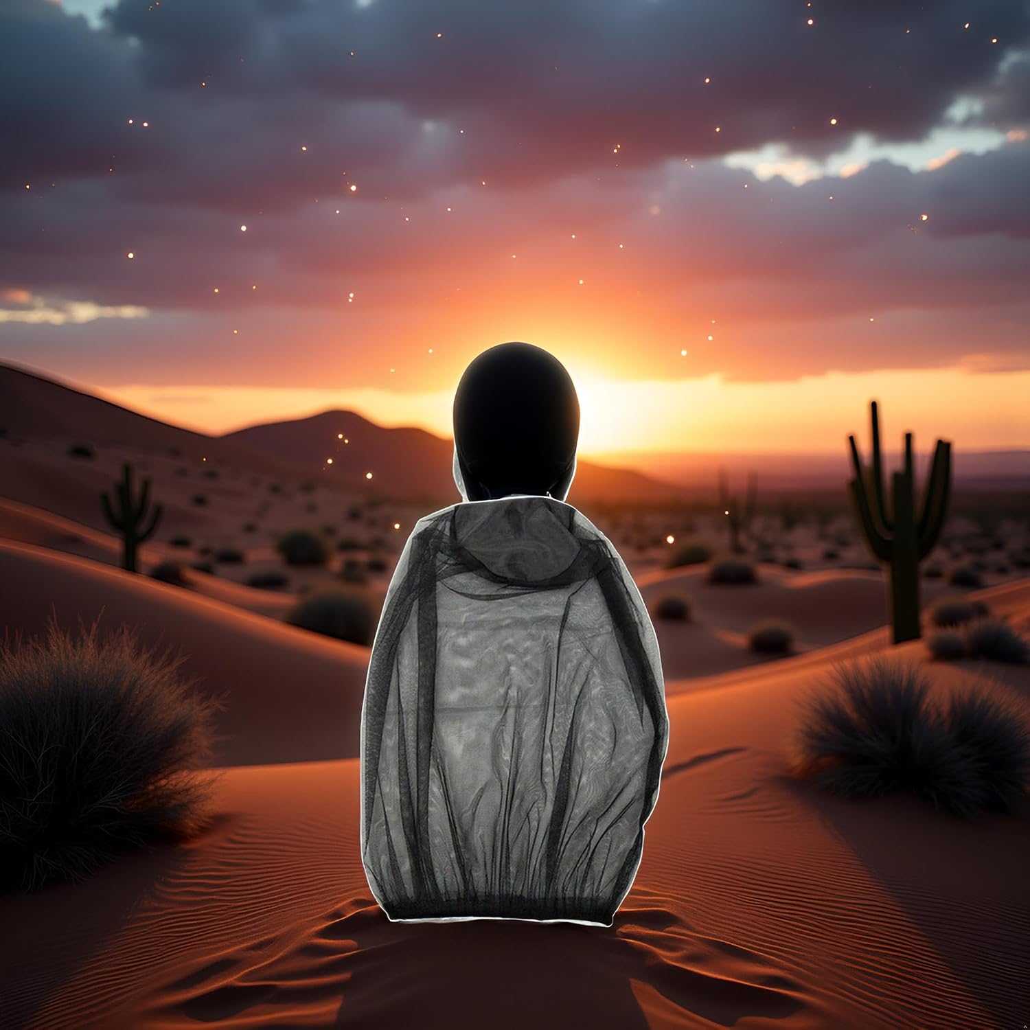 Black Mosquitoes Head Net Face Neck Fly Netting Hoods from Bugs Protections Screen Net for Camping Travel Hiking Wearables