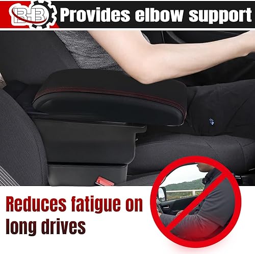 Miniatura 5 de BHB Caja de reposabrazos para consolas compatible con Nissan Almera Versa 2016-2019, caja de consola central, caja de reposabrazos de carga USB,