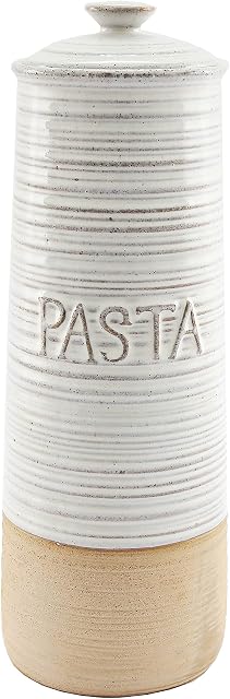 SIL Interiors Natural Design Ceramic Pasta Storage Jar Box with Airtight Lid