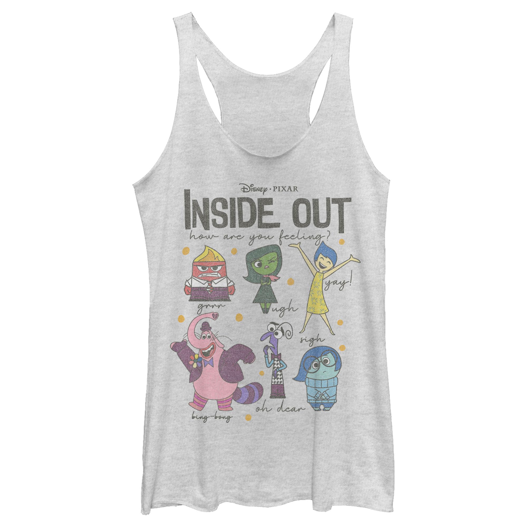 Women's Inside Out Feeling Emotions and Bing Bong Racerback Tank Top
