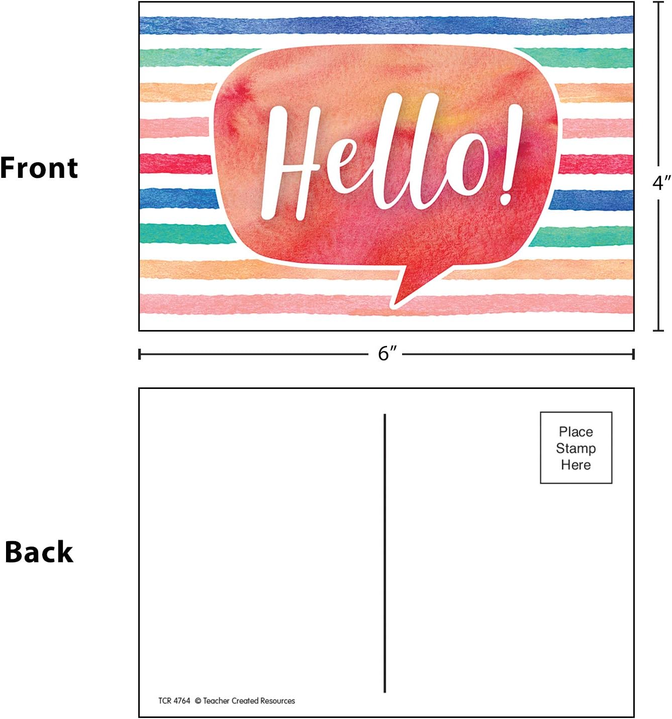 Watercolor Hello Postcards