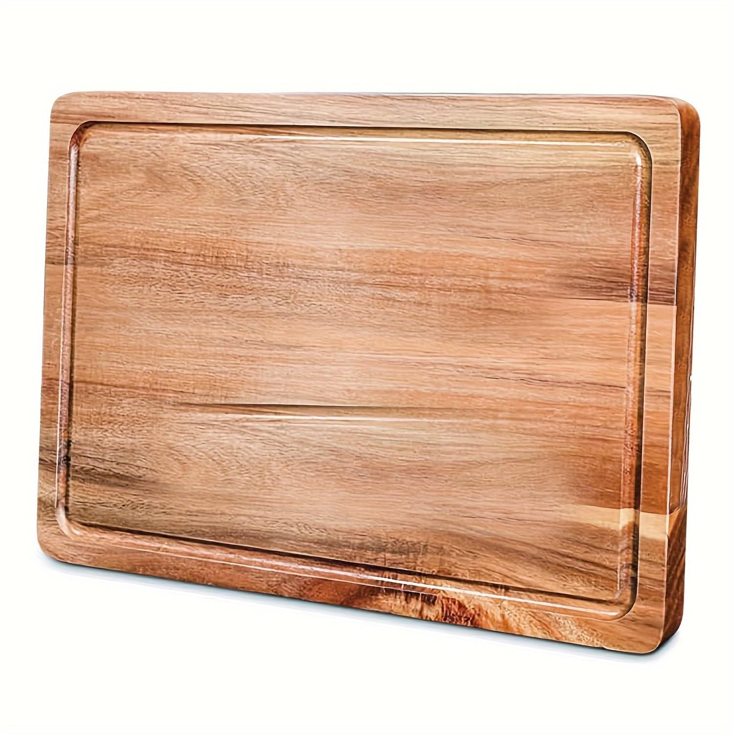 Lot de 6 planches à découper en bois pour cuisine, bloc de boucher, planche à charcuterie au fromage, avec poignées latérales et rainures pour jus, 20,1 x 30 cm
