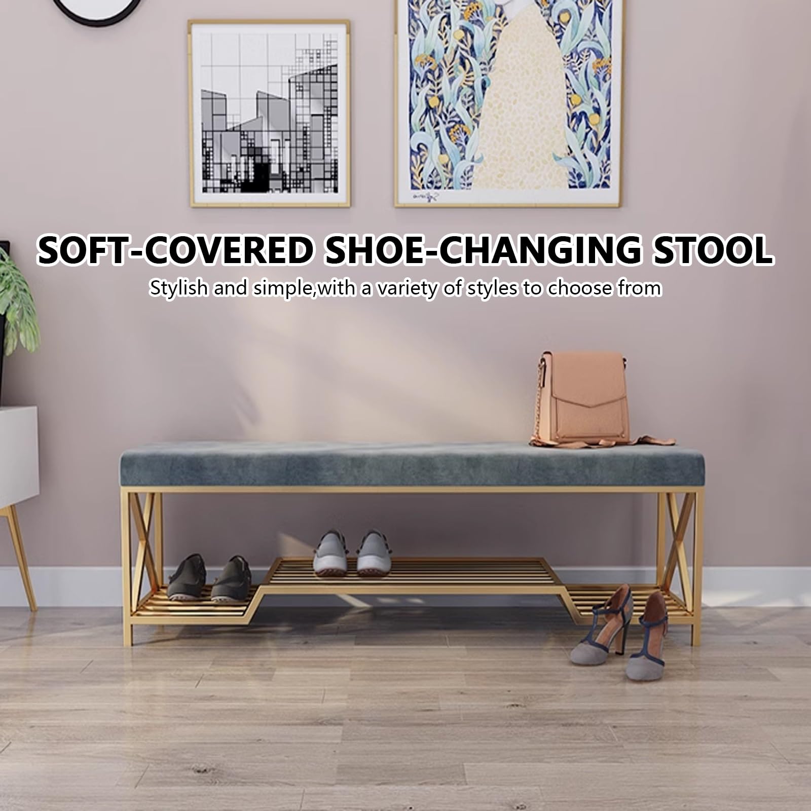 Sitzbank Shoe Shelf mit gepolstert sitzfläche, drinnen Bad schuhbank Regal, modern flure schuhbank mit schuhregal, Flur schuhregal mit sitzbank, für Wohnzimmer,Foyers,Schlafzimmer,Veranden.