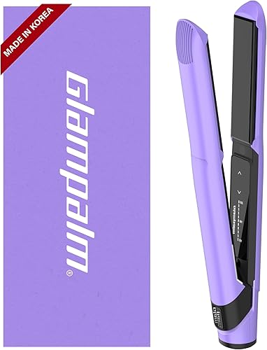 Miniatura 12 de GLAMPALM Plancha para el cabello 0.5" Plancha plana de cerámica infundida con Vita C, la herramienta profesional de salón n.º 1 de Corea para