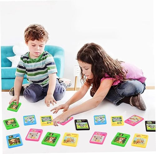 Miniatura 5 de 10 rompecabezas de diapositivas, 16 cuadrículas, lindo rompecabezas de animales portátil, juguetes educativos suaves y seguros para niñas y niños