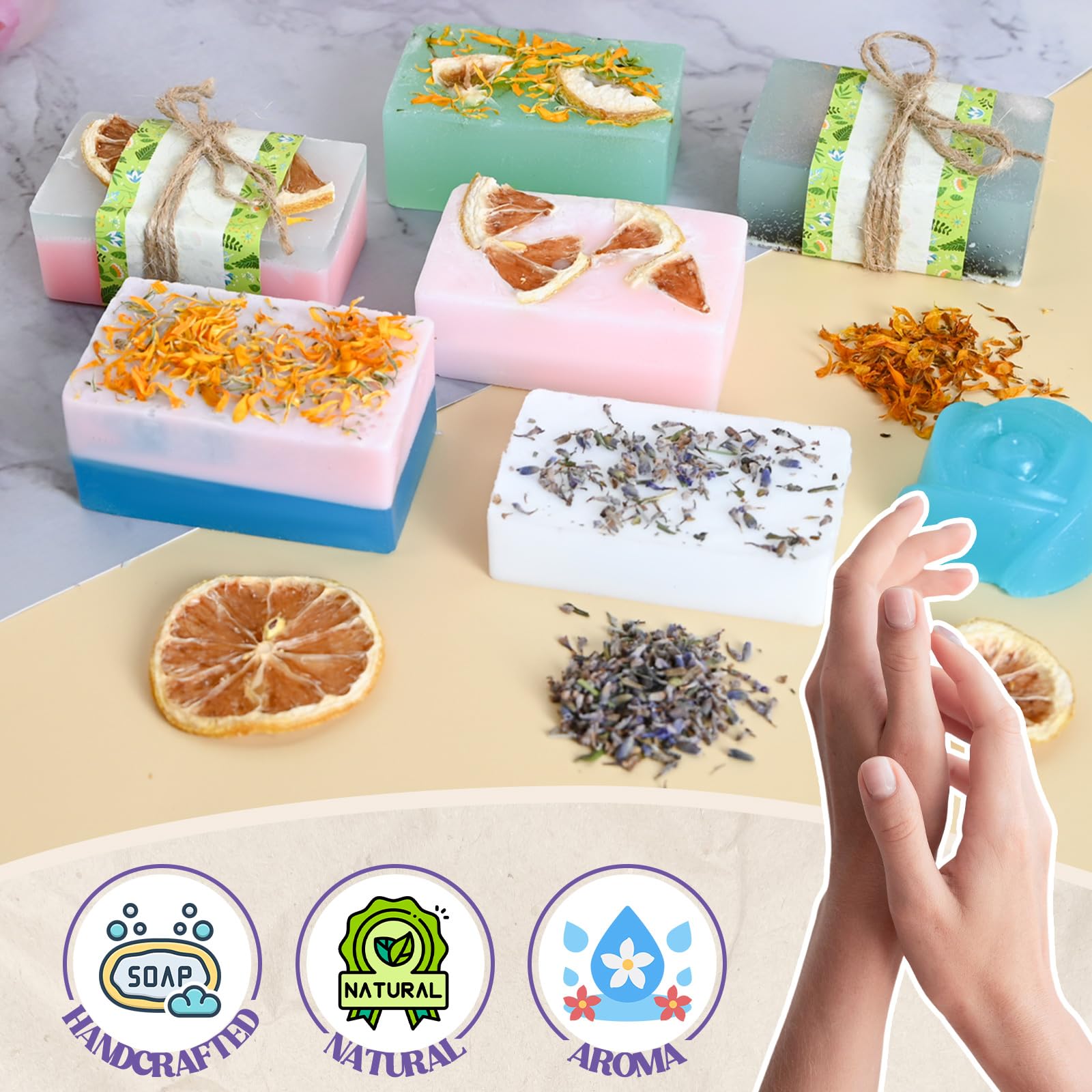 Set per la produzione di sapone per adulti, set creativo per la creazione di sapone fai da te con base per stampi, kit artigianali per adulti, kit per bombe da bagno per principianti, come